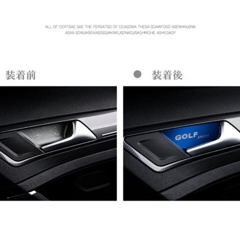 フォルクスワーゲン　ゴルフ7.5 ドアハンドル VW フォルクスワーゲン ゴルフ7 /7.5 MK7 MK7.5 ステンレス鋼製