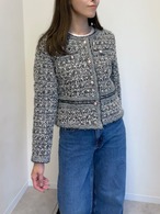 ノーカラーツイードジャケット［60011］