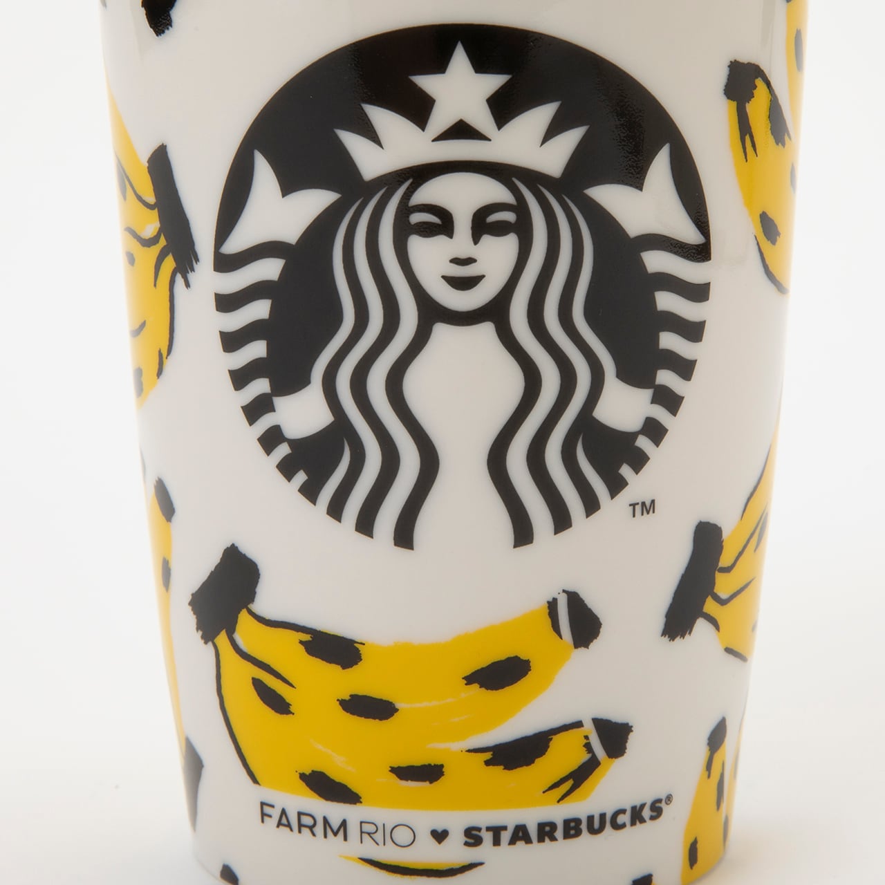 スターバックス　海外 STARBUCKS X FARM RIOバナナ柄蓋付マグ 12oz/340ml スターバックス