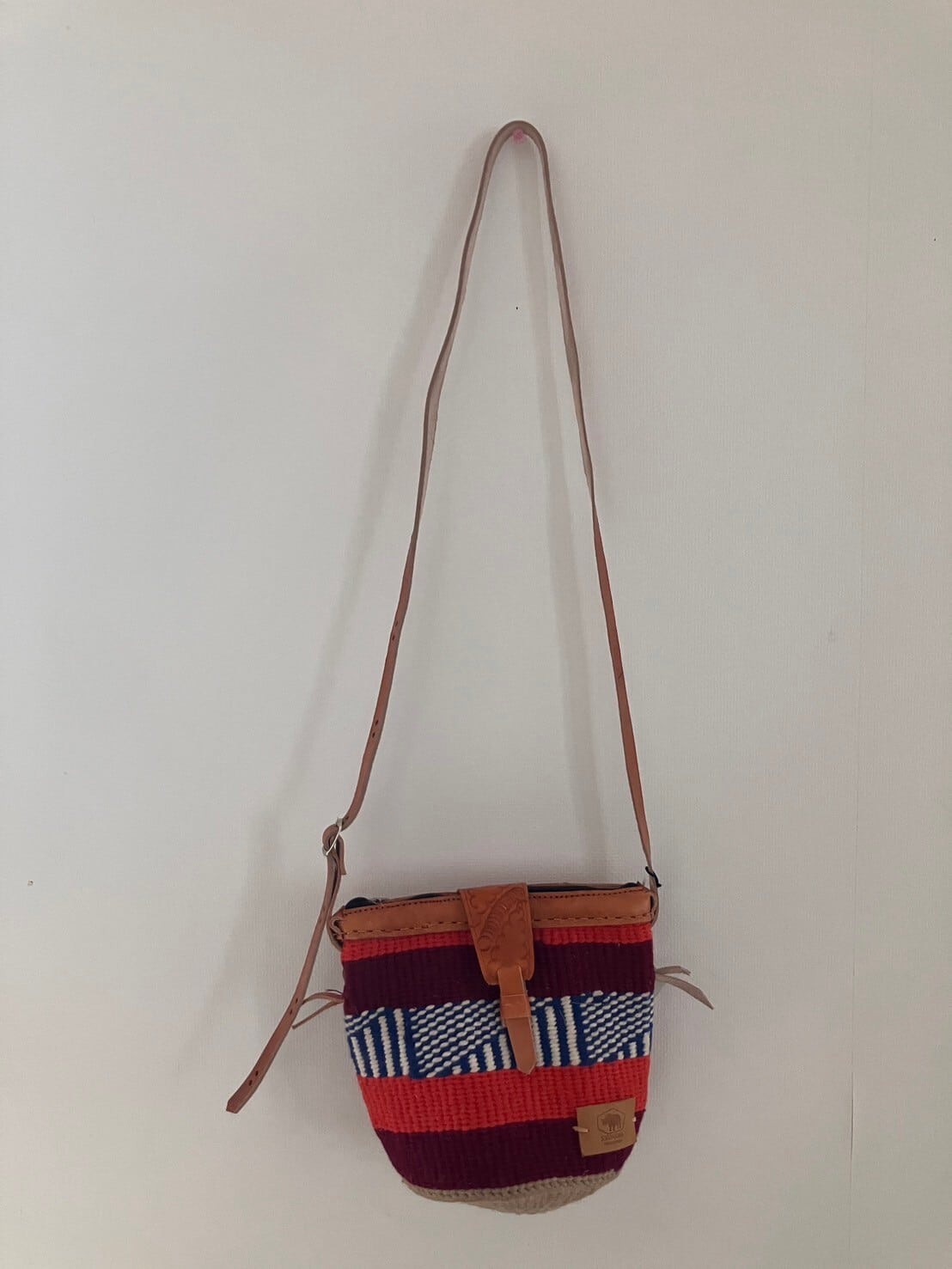 サイザルウールバックショルダー = traditional red mix =