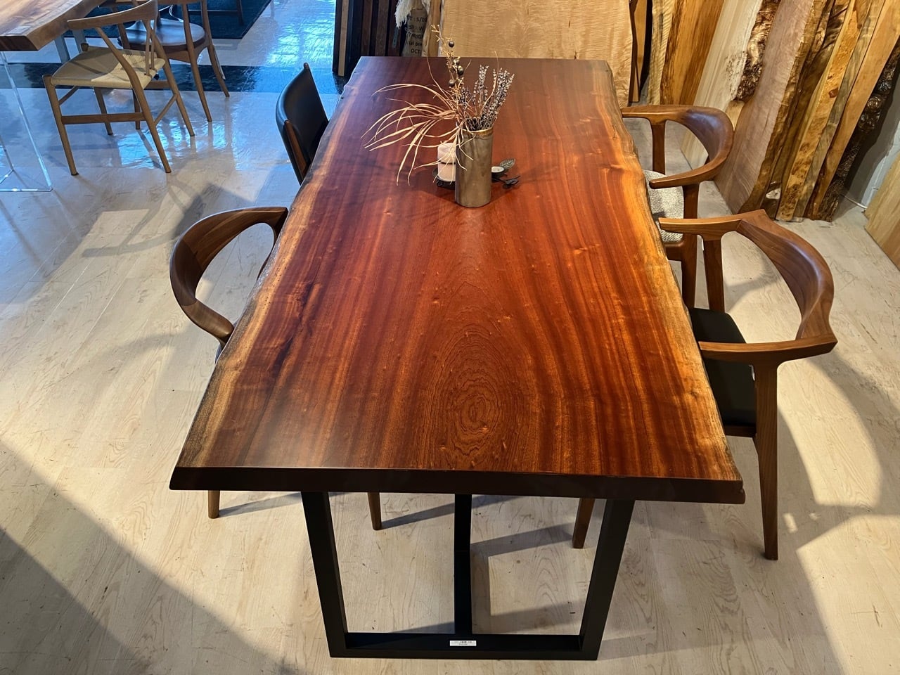 T様商談中5/17迄 サペリ_2000×900-910×60_青山店_テーブル天板/一枚板 T様商談中5/17迄 サペリ_2000×900-910×60_青山店_テーブル天板/一枚板