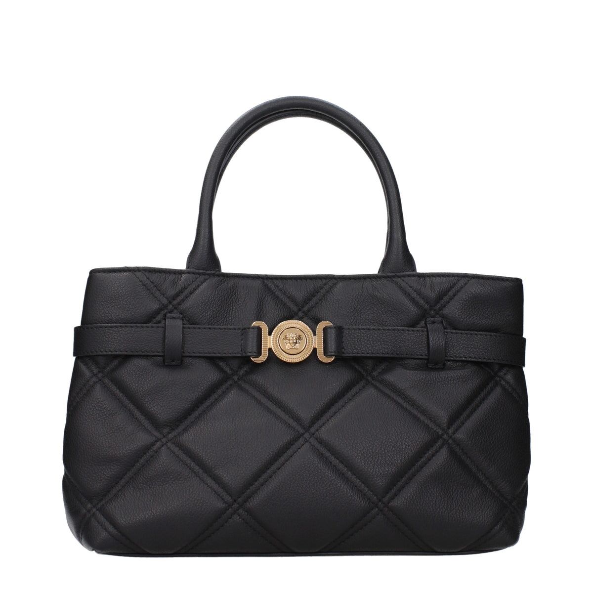 VERSACE ヴェルサーチ レディース ハンドバッグ レザー ブラック
