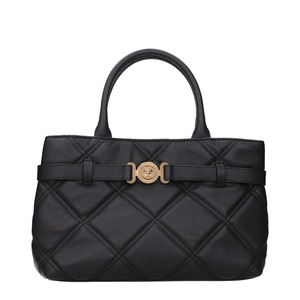 VERSACE ヴェルサーチ レディース ハンドバッグ レザー ブラック