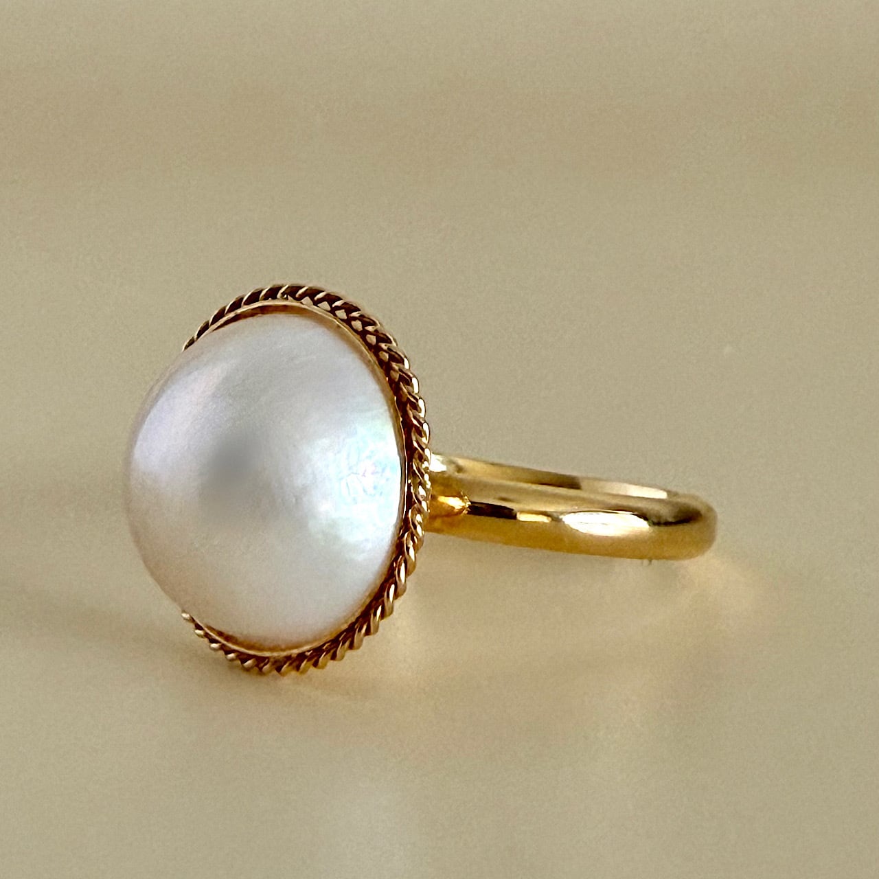 一粒パールリング☆マベ真珠☆18K ゴールド 楽天市場】☆1/19 タサキ 田崎真珠 マベパール リング D0.02ct