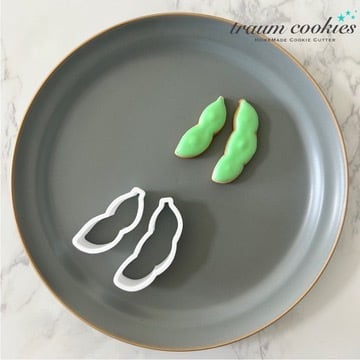 枝豆のクッキー型2点セット【フレームのみ・えだまめ・おつまみ・夏の