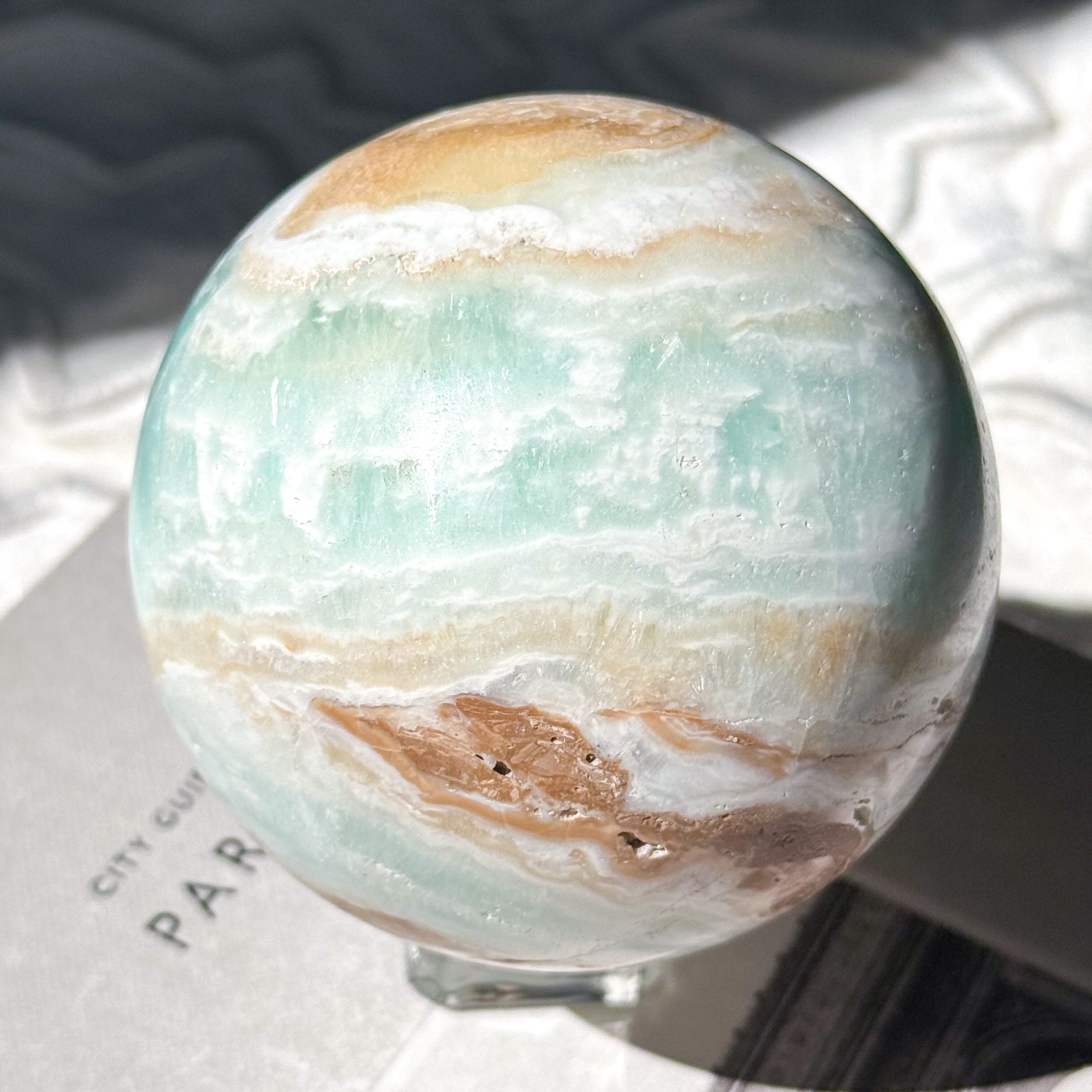 Caribbean Blue Calcite Sphere 13 ✧ カリビアンブルーカルサイト