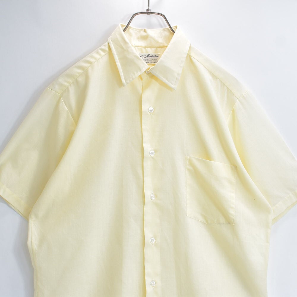 シャツ 古着 60s Manhattan マンハッタン DACRON 17 XL 60s USA製 Manhattan マンハッタン ユニオンチケットプリント ダクロン