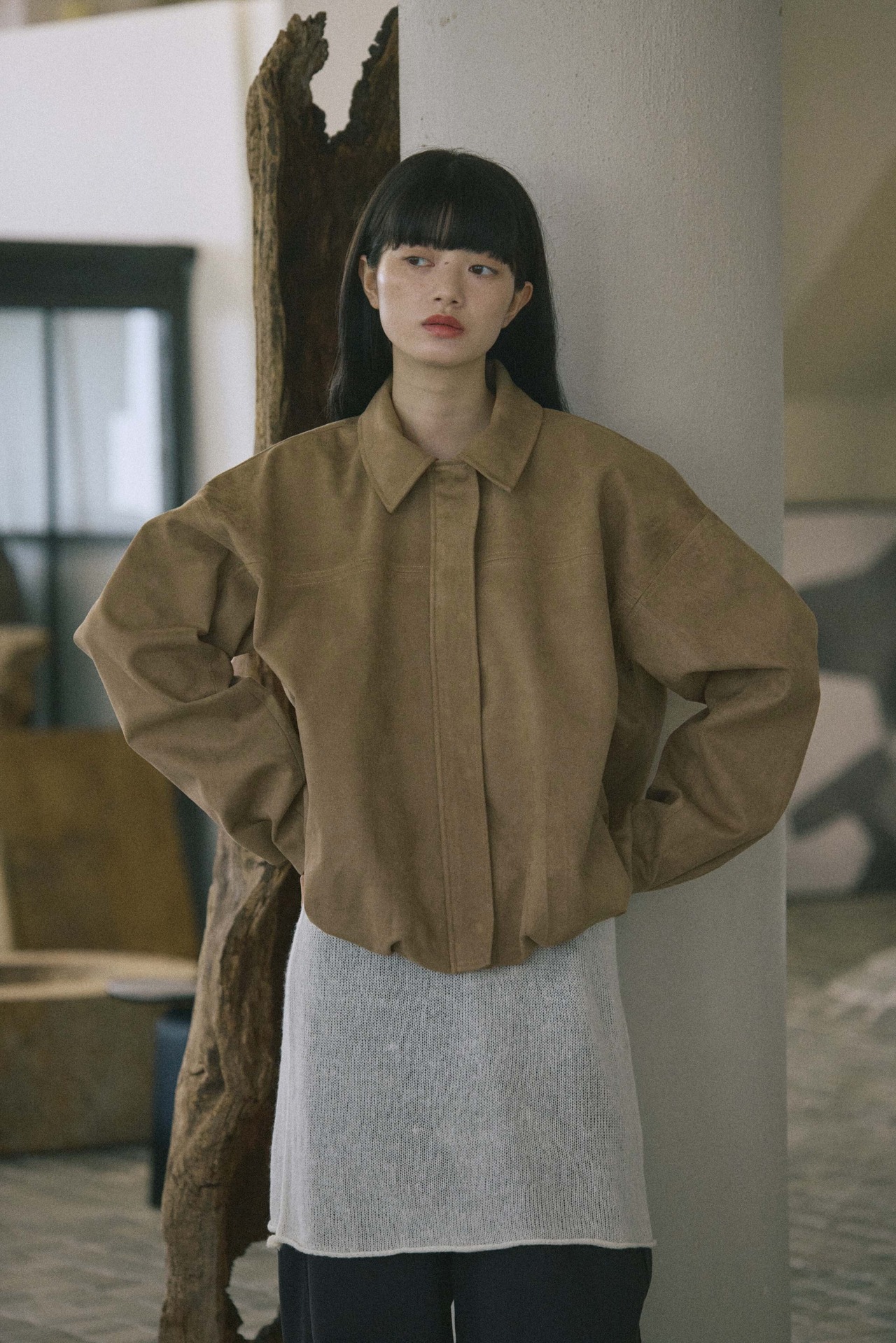 DU260719 Suede Volume Blouson【Outer Collection】