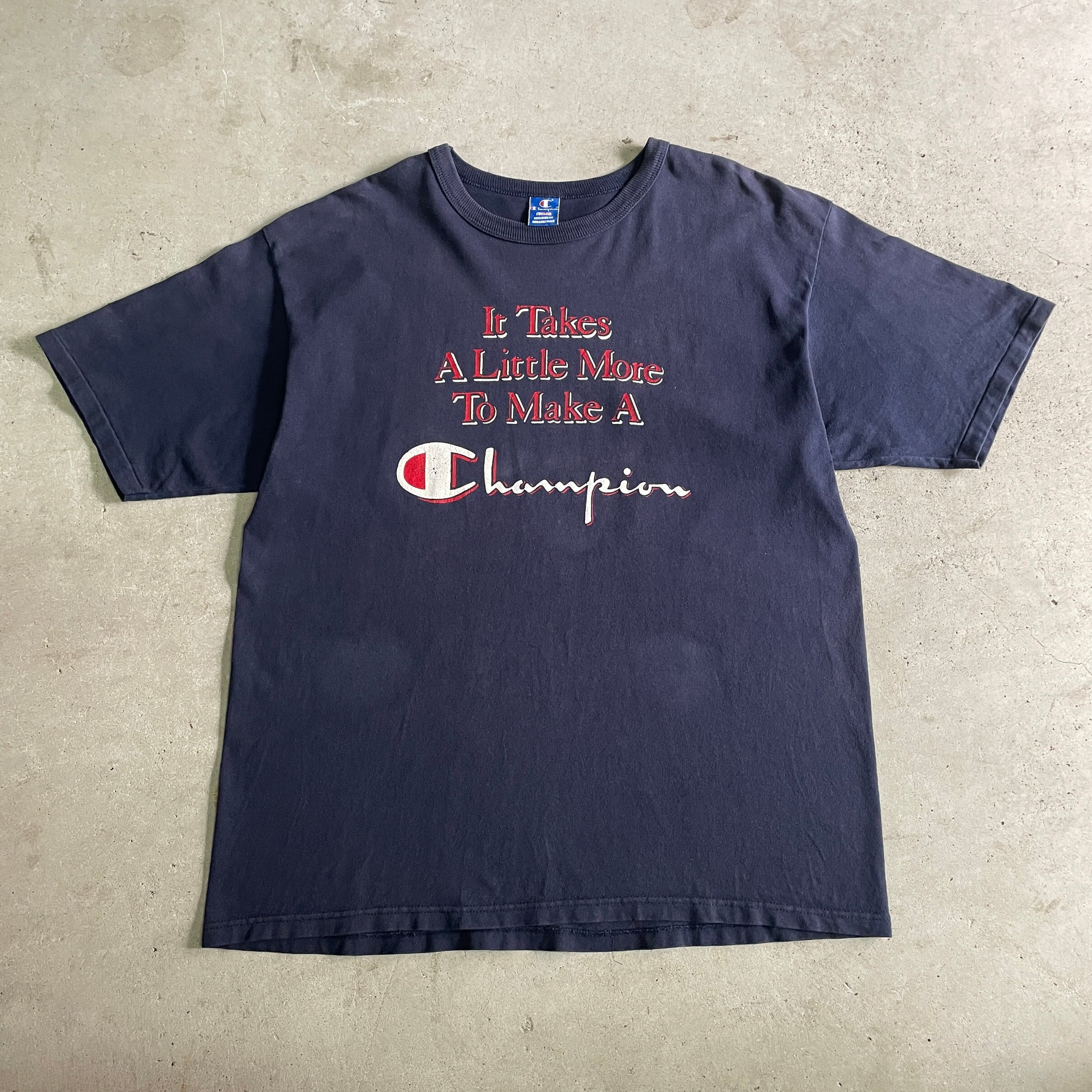 80年代〜90年代 USA製 Champion チャンピオン メッセージ プリント T