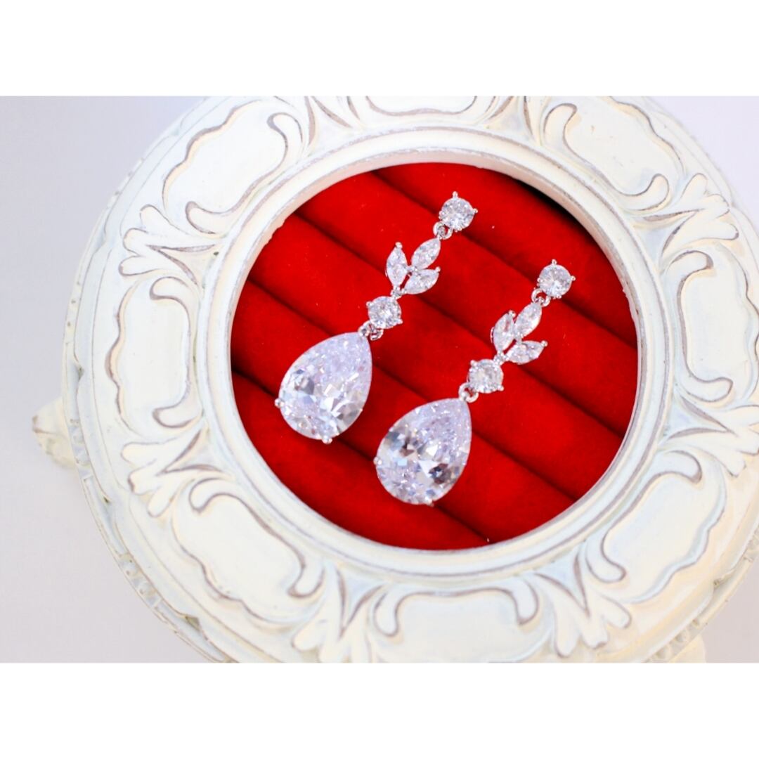 キュービックジルコニア・ドロップCZ~ウェディングピアス~ (p0036)