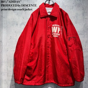 80’s”ADIDAS”PRODUCED by DESCENTE print design coach jacket