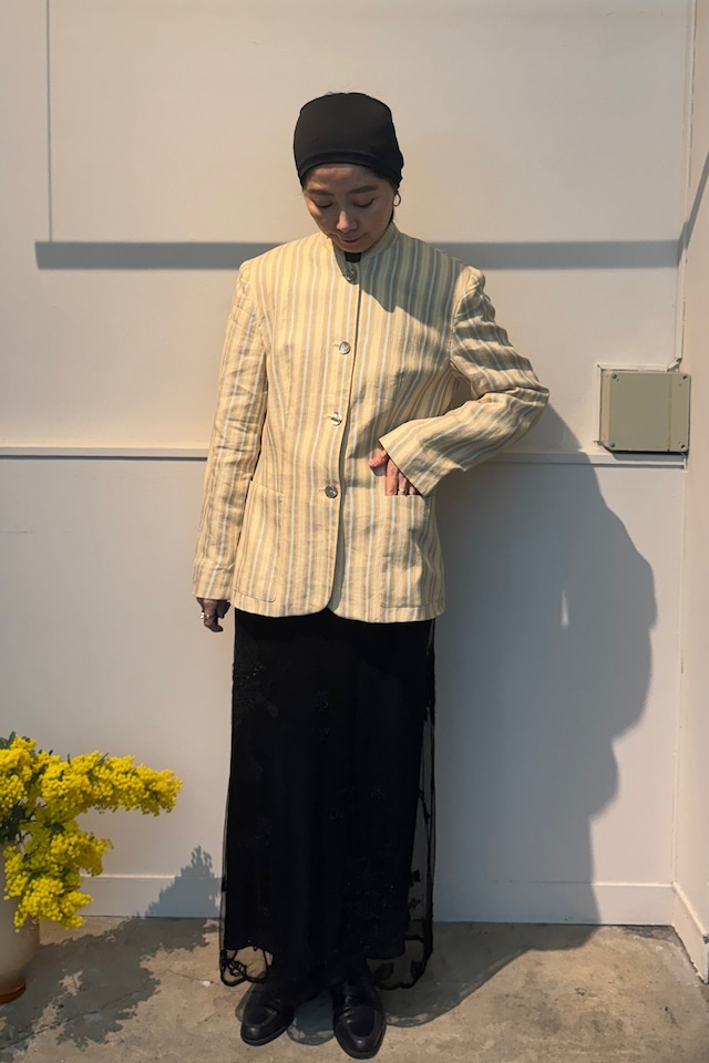 ”LAURA ASHLEY”striped jyacket MADE IN Poland