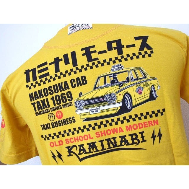 カミナリモータース 雷 HAKOSUKA CAB ハコスカ 半袖Tシャツ ハコタク ...