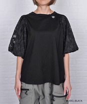【直営限定ITEM】オパールシフォンスリーブTOPS (BLACK)　CQ-48012H