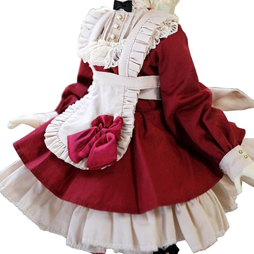 尚基製造] 人形メイド服 球体関節人形着せ替え ドールドレス 髪飾り+