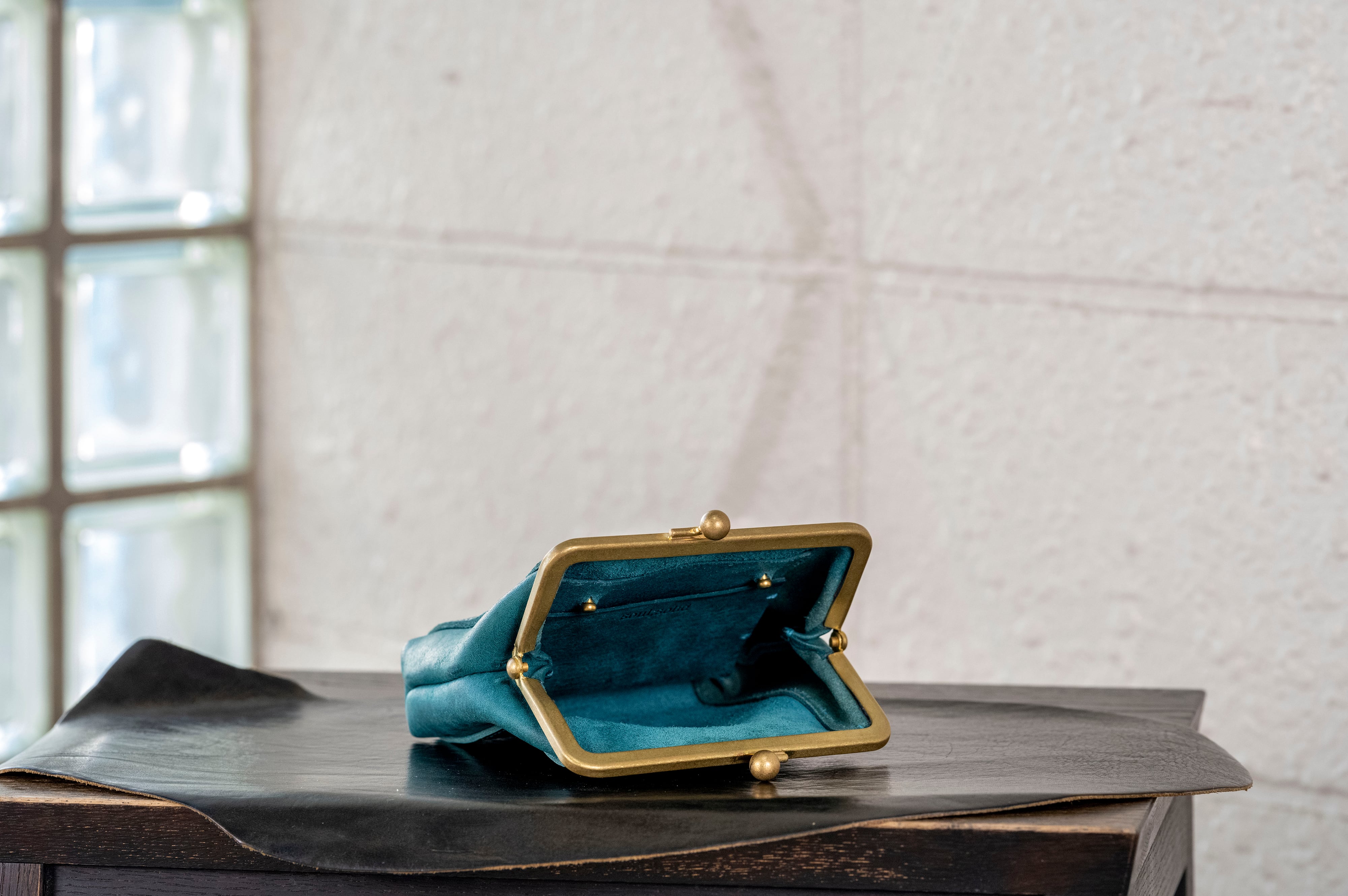 soul;solid】Brass clasp ポーチ ぷっくりマチ Minerva Box(Ortensia