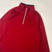 23区SPORT ニジュウサンクスポーツ ハーフジップ 長袖 ストレッチシャツ M/ボルドー メンズ ゴルフ