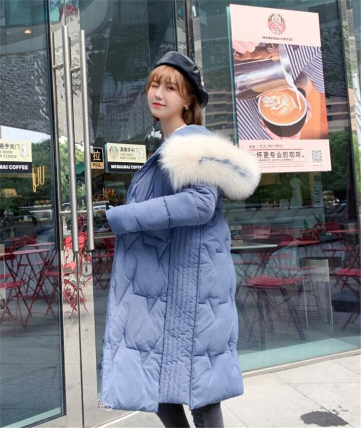 エレガント ダウンコート ロングセクション 厚手 小さい新鮮な ファッション コート