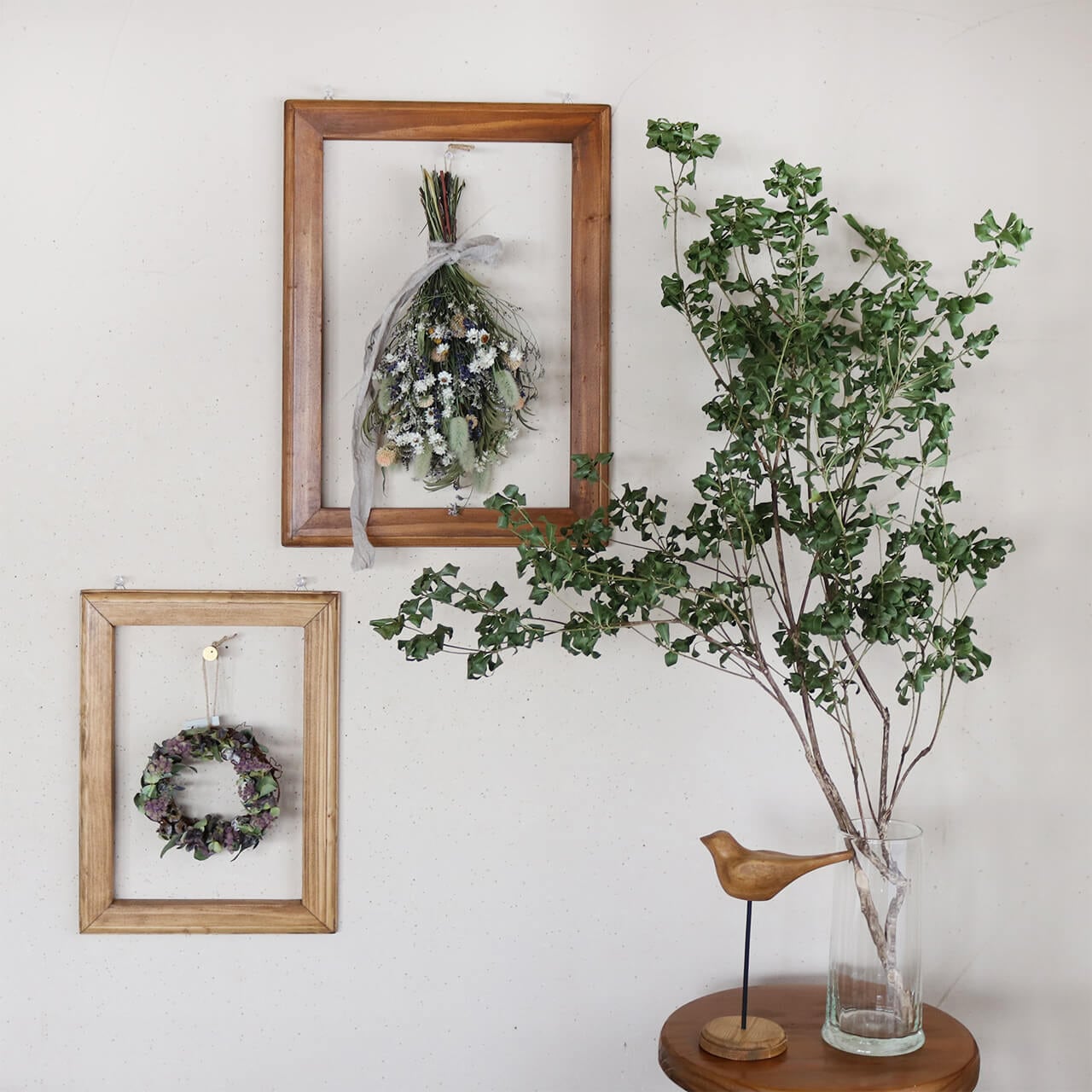 ドライフラワースワッグ ナチュラルホワイト ＊ ホワイト系フラワーに