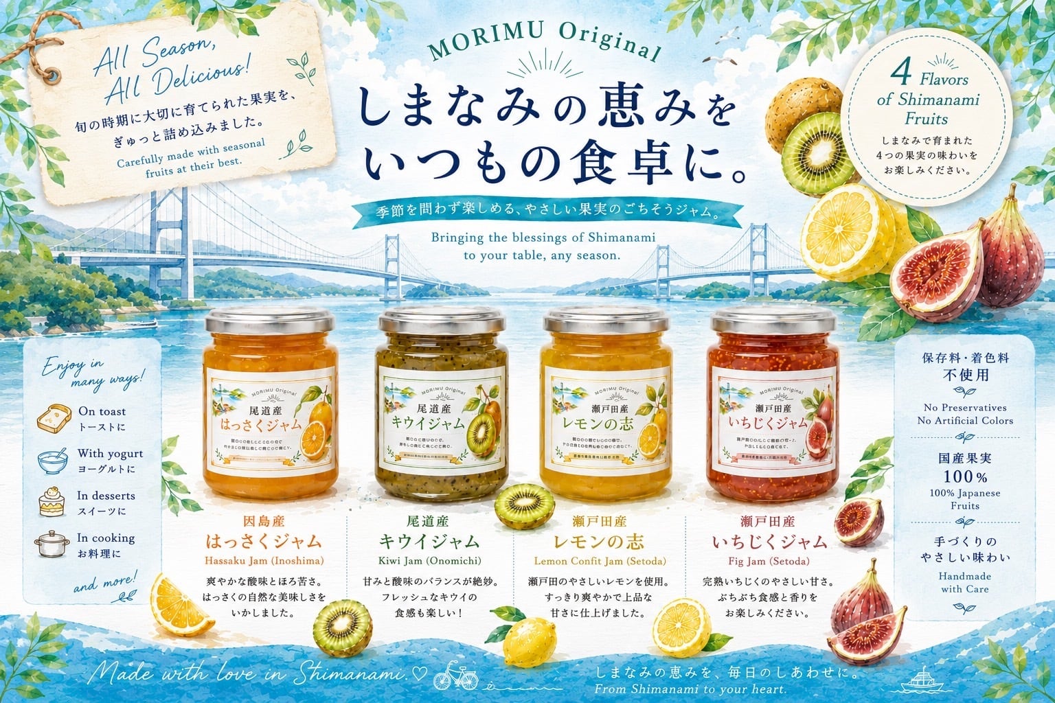 ジャム3個セット | 島の駅しまなみ1 ONLINE SHOP