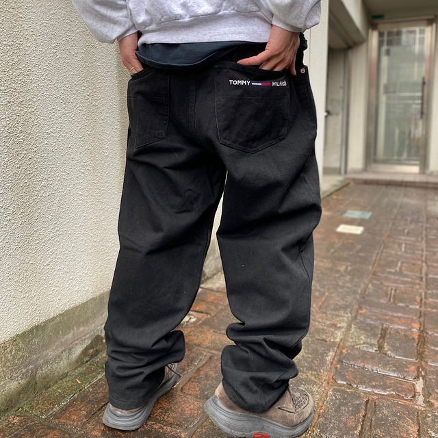 90年代 TOMMY HILFIGER トミーヒルフィガー ワイド バギー テーパード 