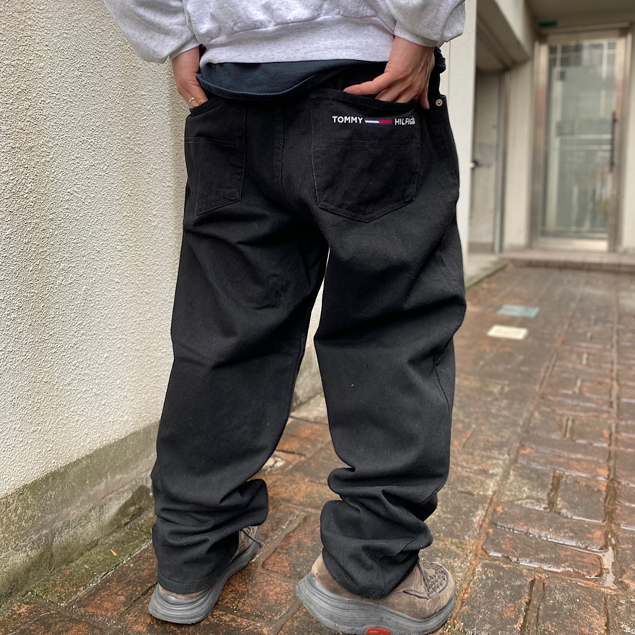 90年代 TOMMY HILFIGER トミーヒルフィガー ワイド バギー テーパード 