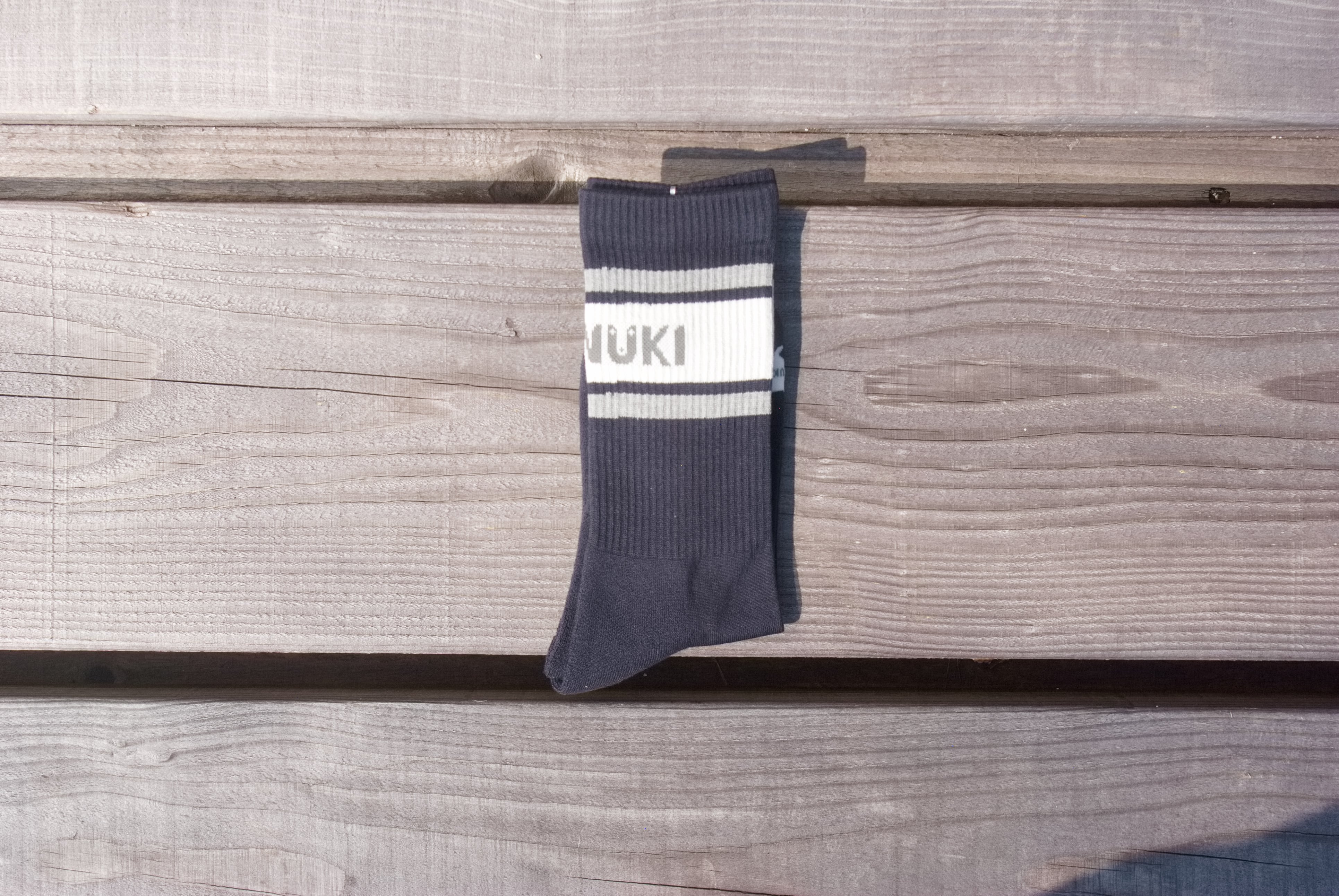 TANNUKI Running(タヌキランニング) Sato border Socks Charcoal
