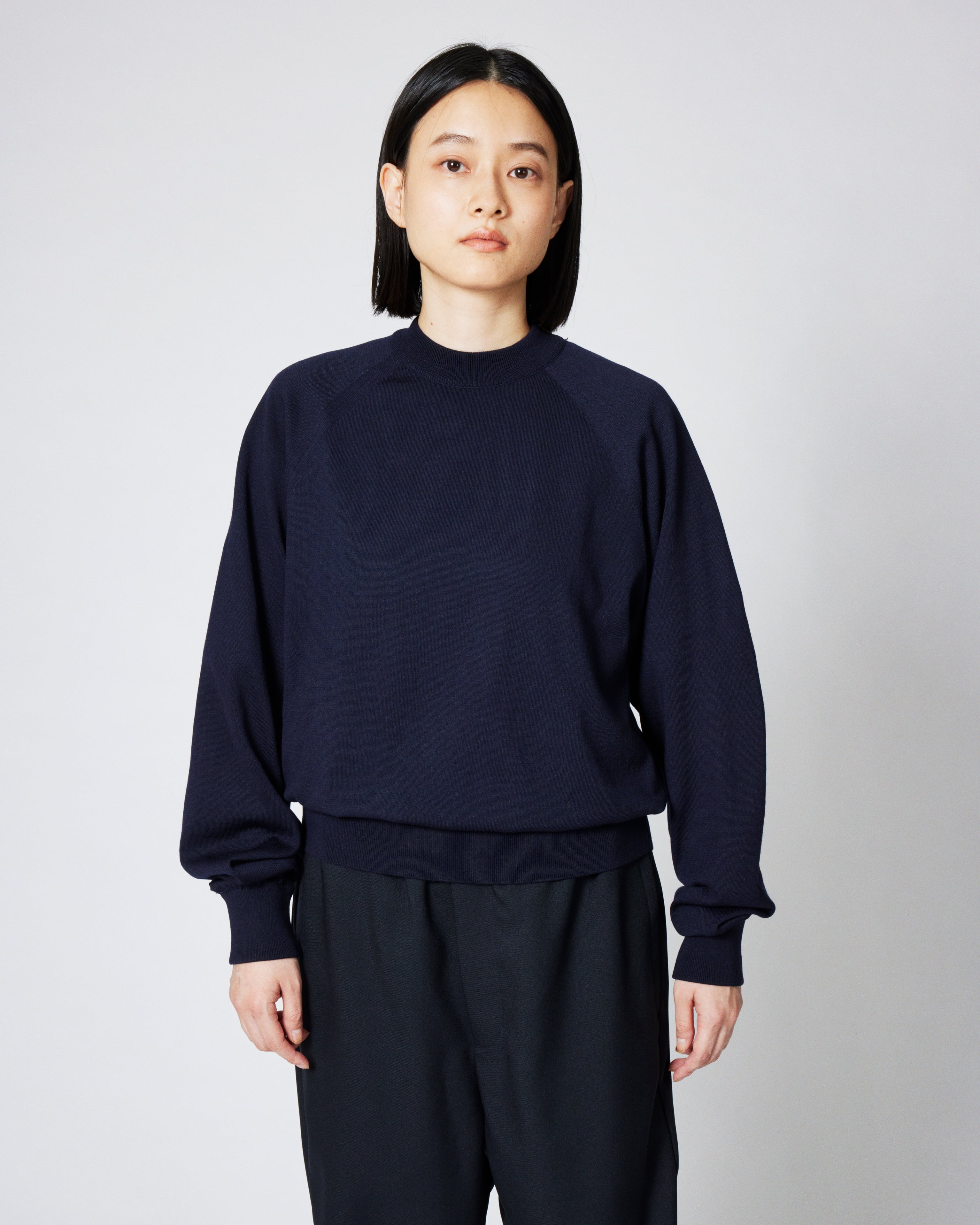 everyone high-gauge knit sweater (NAVY) | everyone