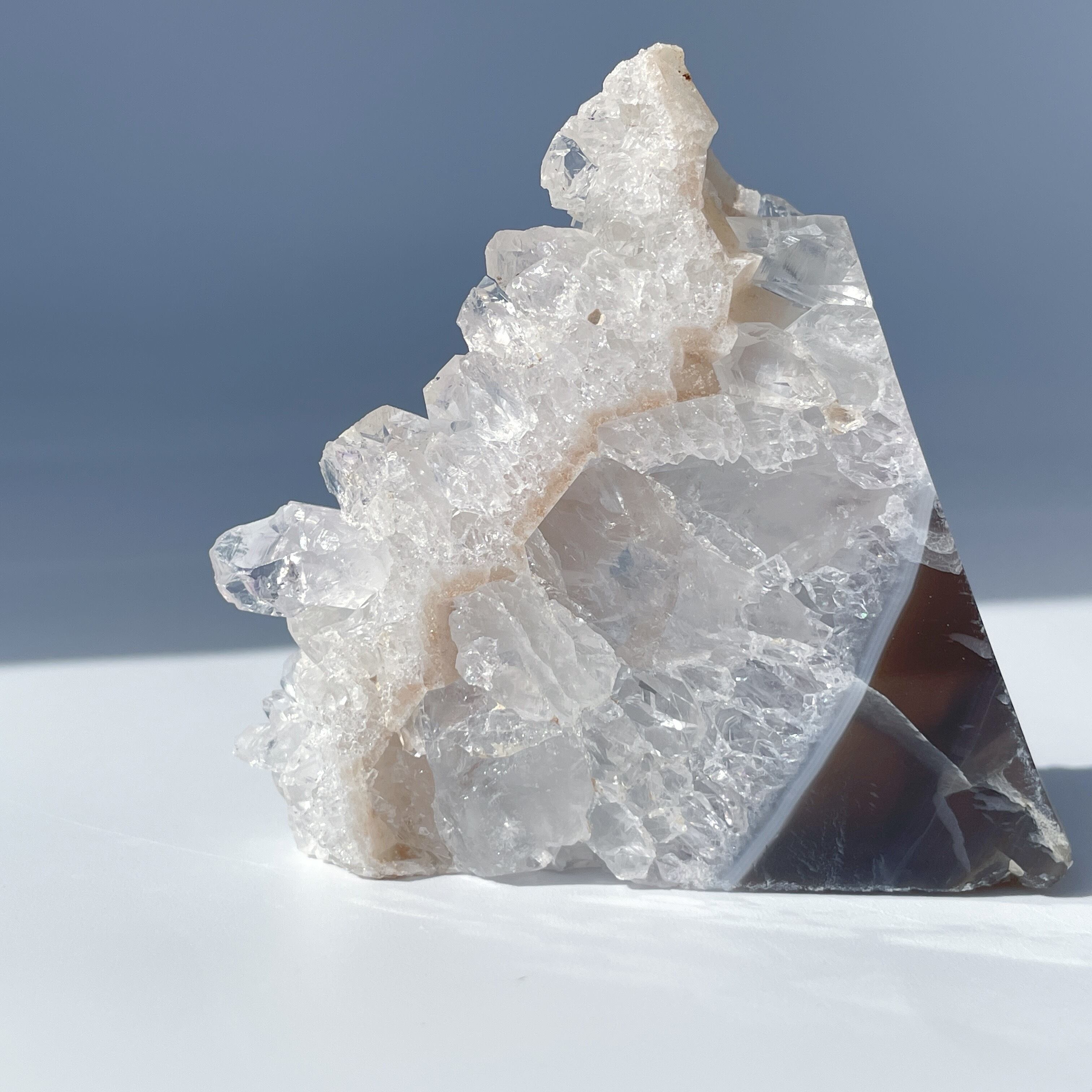 アゲート×クリアクォーツ トライアングル01◇ Agate × Clear Quartz