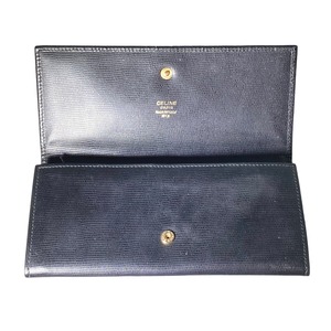 vintage CELINE black leather wallet