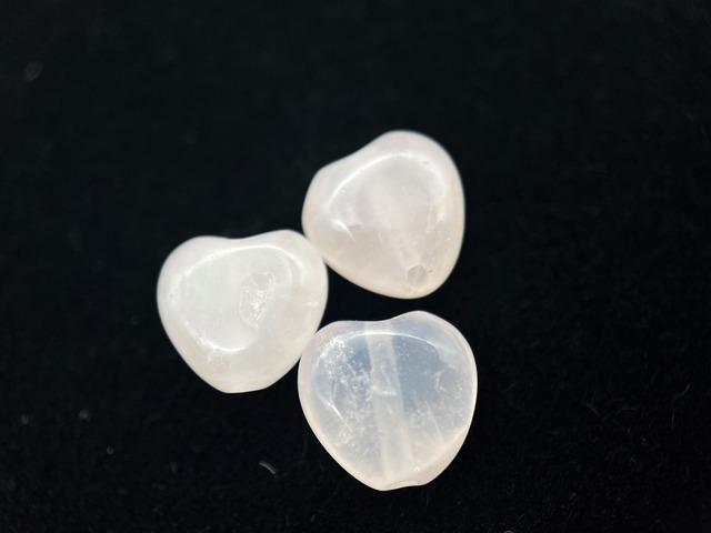 ハート型ハンドメイドビーズ素材セット（ローズクォーツ）