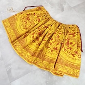 フラダンス 衣装 パウスカート 紐スカート イエロー系 ハワイアンプリント カヒコ柄 アロハ フラ ダンス レッスン 練習 レッド系 黄 赤 華やか 鮮やか かわいい おしゃれ 明るい シングルスカート ふんわり フレア 紐 リボン グランジ加工 イエロー 赤柄 プリントスカート フラダンス用 衣装かわいい ハワイ風 おしゃれなレッスン着 練習用 フレアスカート ビビッドカラー 衣装用スカート 明るい色合い フラ用スカート