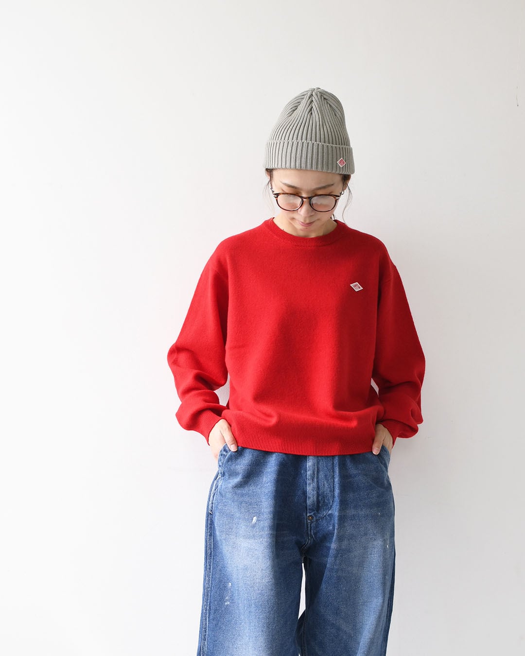 DANTON [ダントン] W LAMBSWOOL CREW NECK KNIT PULLOVER [DT-D0027LMW