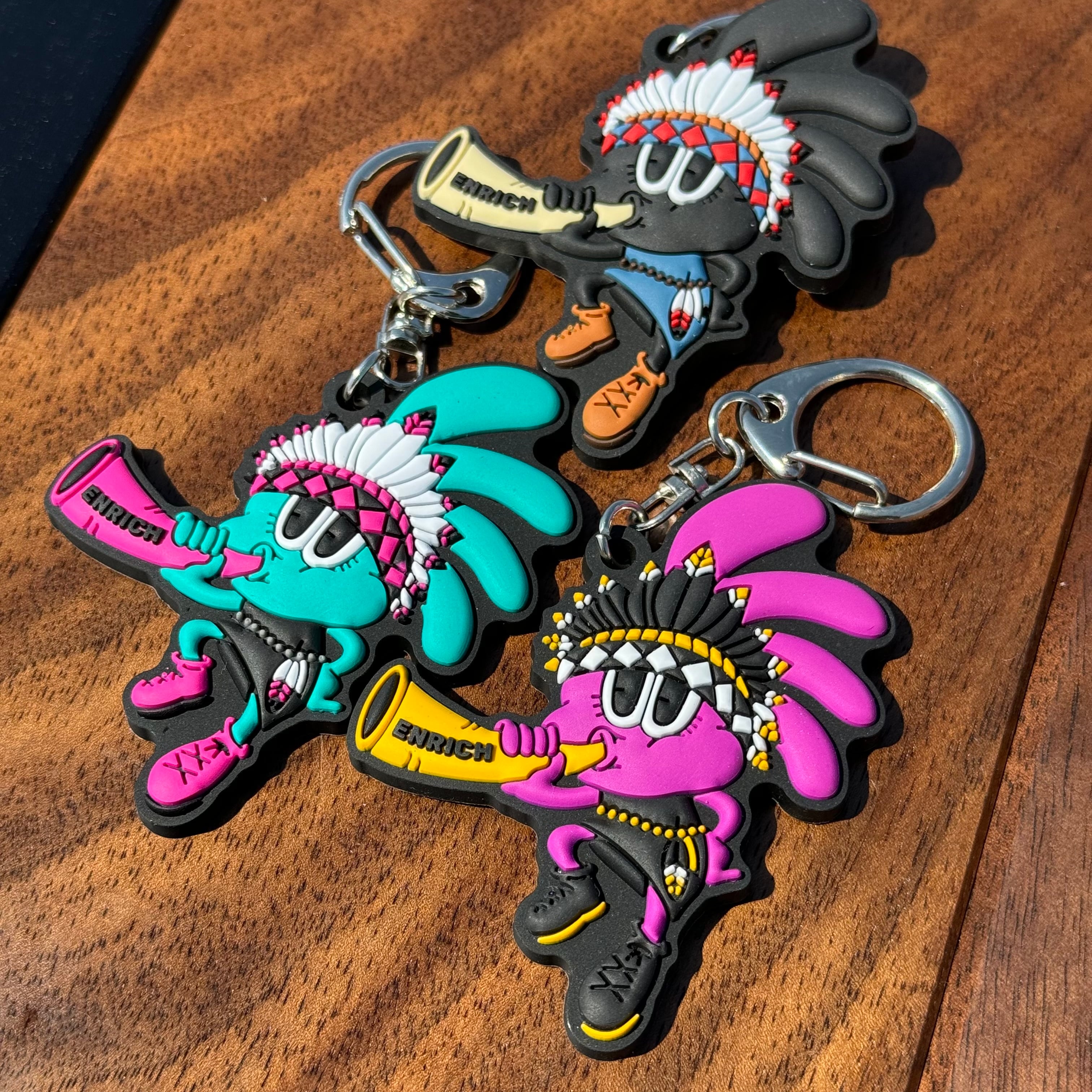 ココペリラバーキーホルダー 緑 | ココペリグッズ、キャンプ用品の