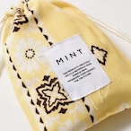 MINT ヴィンテージバンダナ 巾着ポーチ イエロー Sサイズ