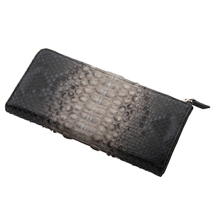 Ｌ字スリムグレーパイソンロングウォレット　ACW0022　L-shaped slim gray python long wallet Jewelry Brand