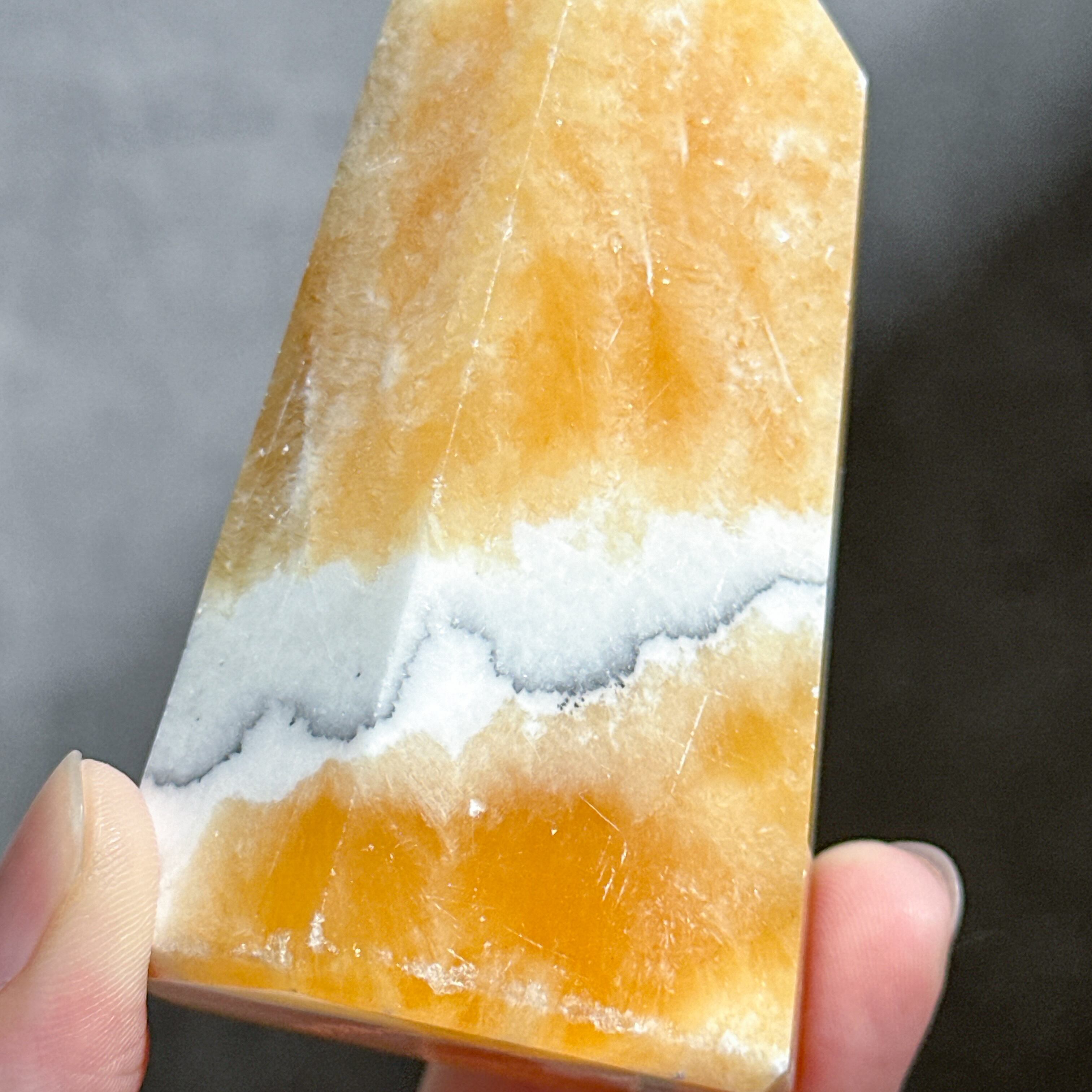 オレンジカルサイト タワー型52◇ Orange Calcite ◇天然石・鉱物