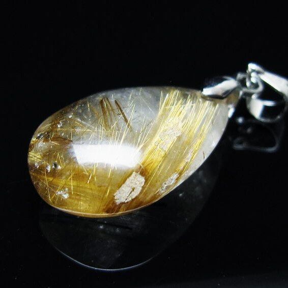 タイチンルチルクォーツ ペンダント ルチルクォーツ ペンダントトップ 一点物 メール便可 [M便 1/20] 112-13287