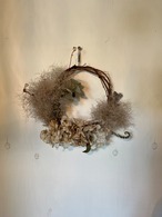 淡路島の素材で作ったスモークツリーと紫陽花のハーフリース：Mサイズ　約25cm