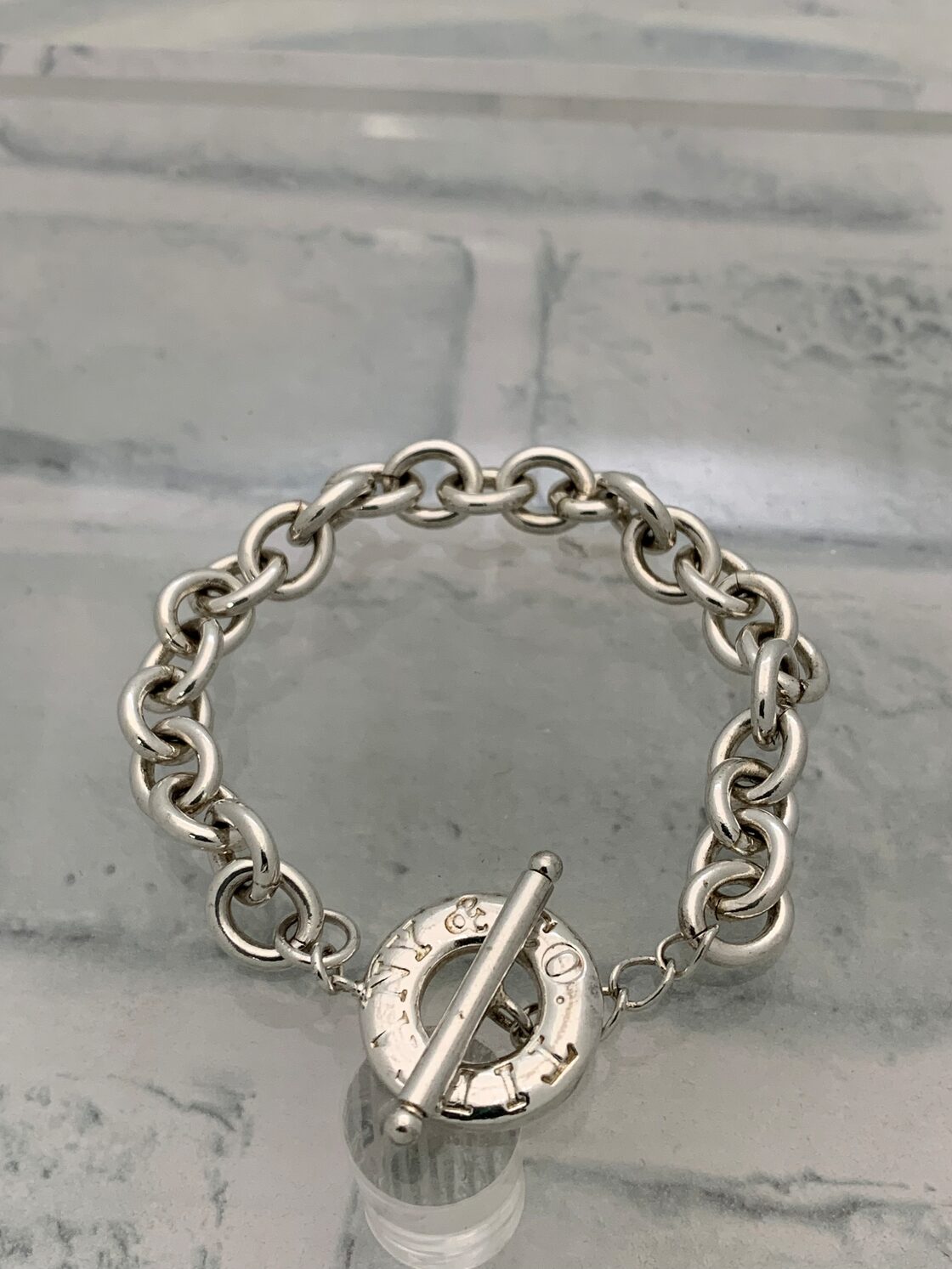 美品 オールドティファニー TIFFANY Tバー リンクチェーン 