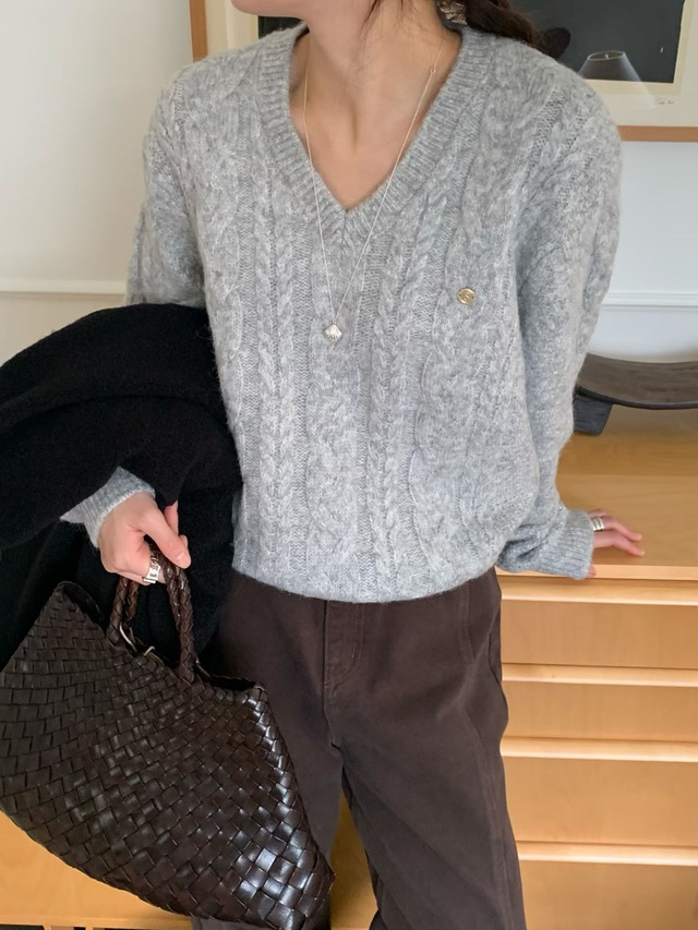 (予約) signature / Martin cable knit 4color