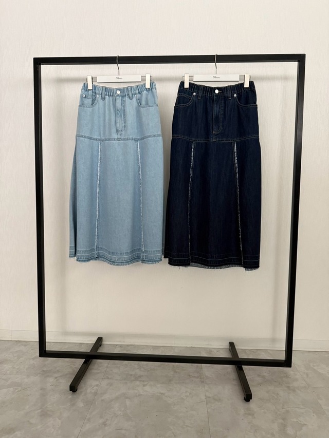 【ご予約】 Fit and Flare Denim Skirt【boutiqueordinary】