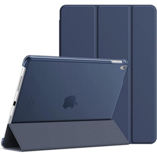 JEDirect iPad Pro 9.7 ケース レザー 三つ折スタンド オートスリープ機能 スマートカバー 紺 95