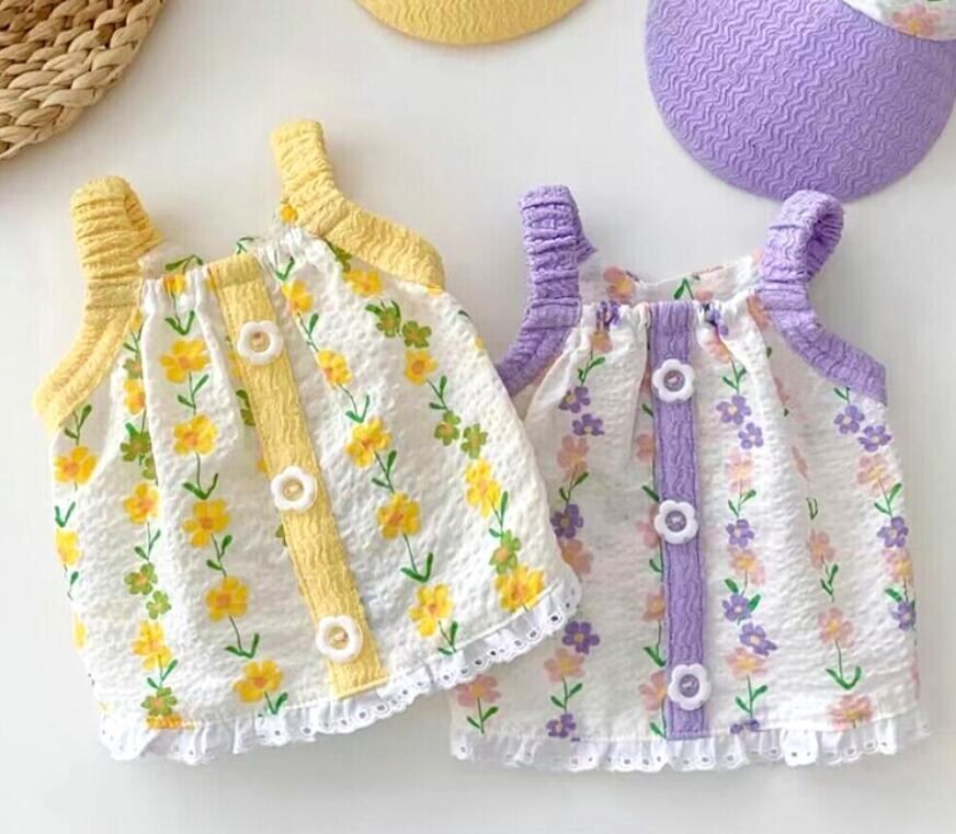 《予約》2101047 スプリング生地のフラワーキャミソール