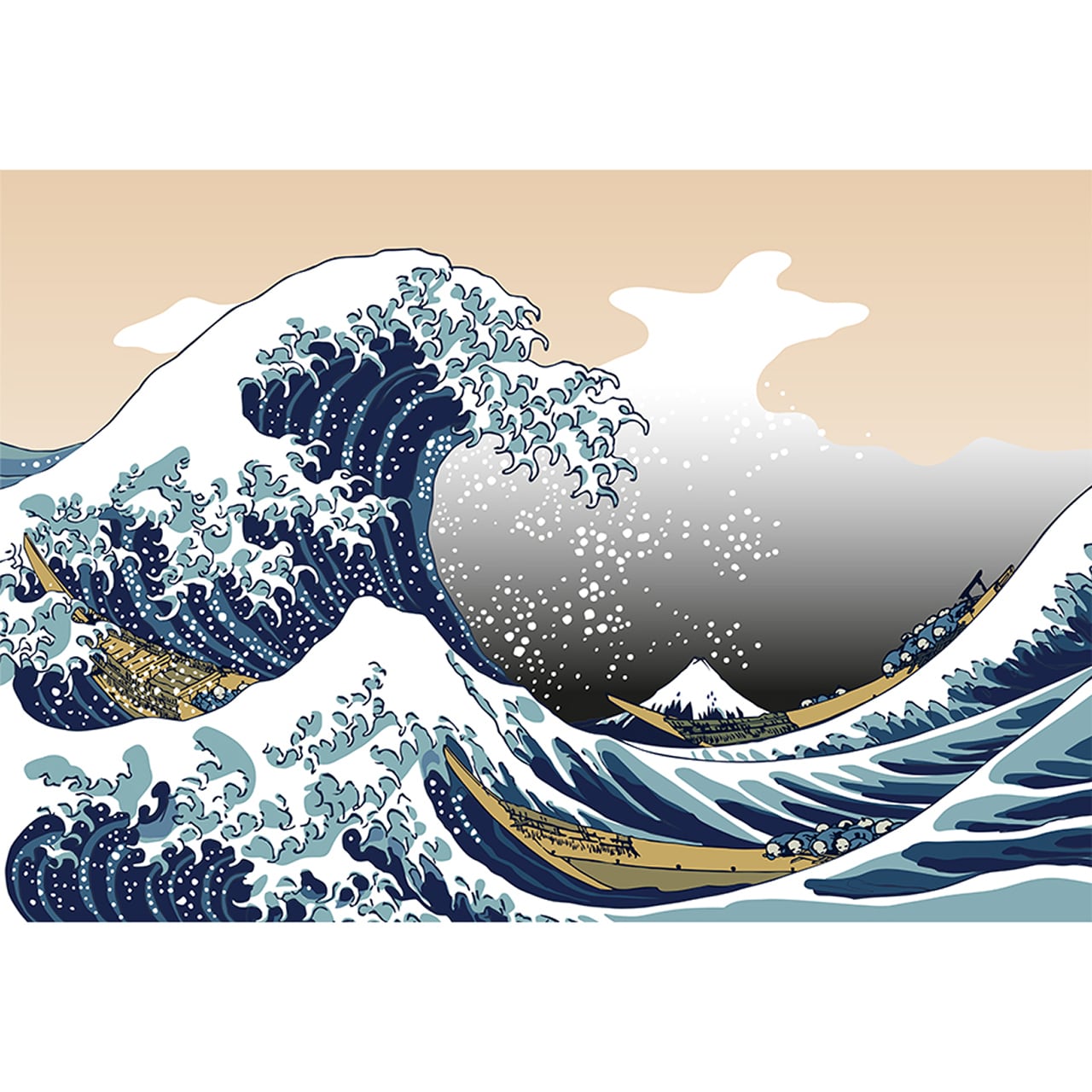 富嶽三十六景 神奈川沖浪裏 The Great Wave off Kanagawa | 浮世絵素材