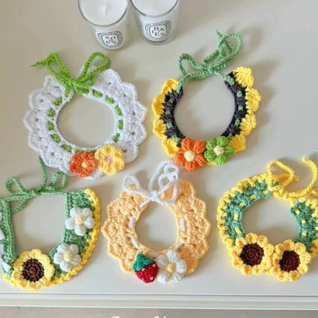flower crochet bib