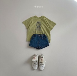 【Digreen ディグリーン】BEST FRIEND Tシャツ 85~120cm ライトグリーン 240516