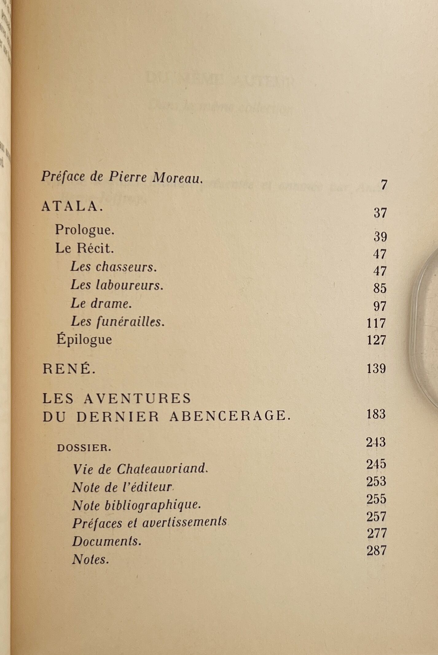 Atala - Rene - Le Dernier Abencerage <Folio classique> / Francois Rene de Chateaubriand / Gallimard