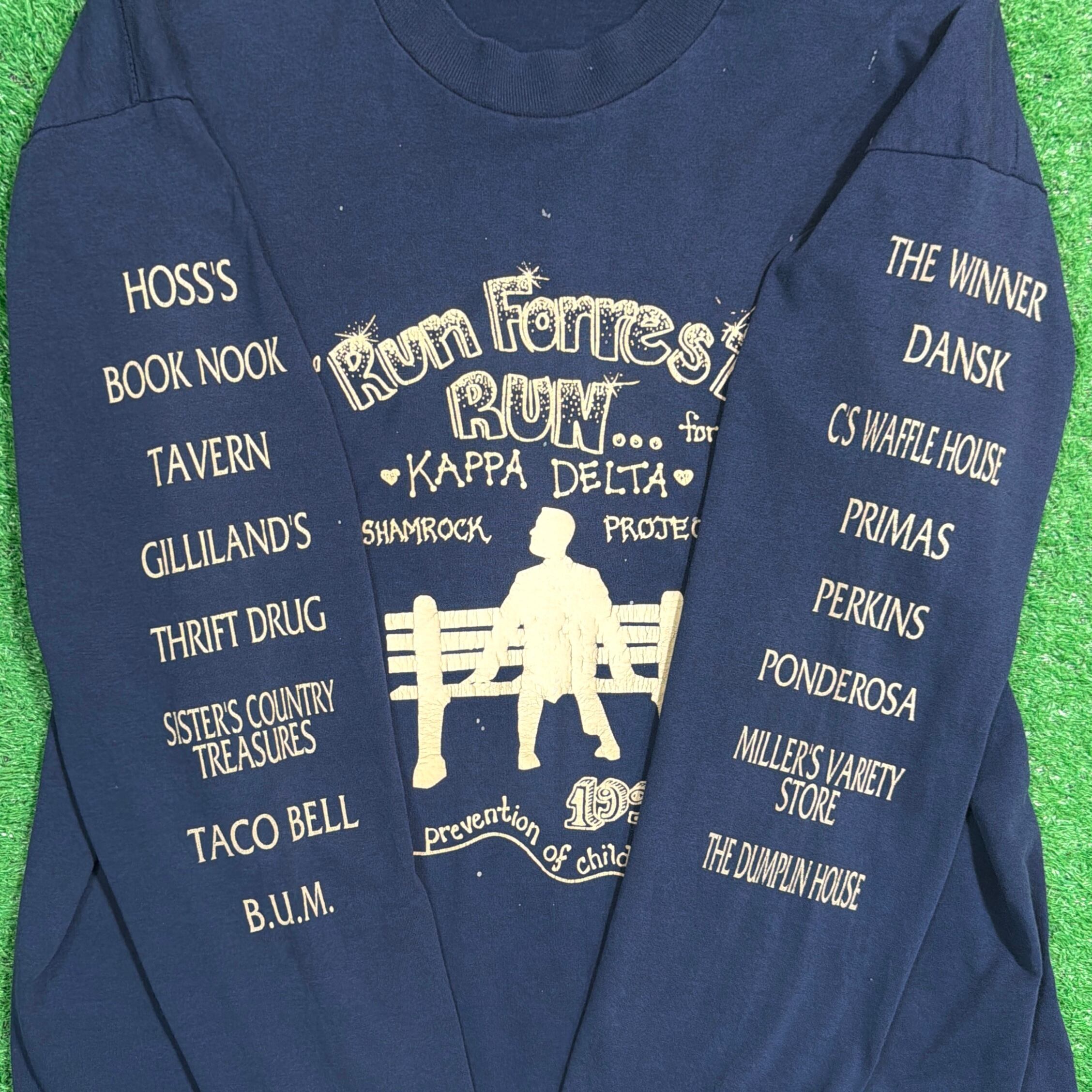 Men's】 90s フォレストガンプ パロディ 長袖Tシャツ / 90年代