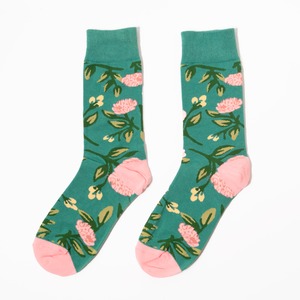 Flowers socks green フラワーズ ソックス グリーン